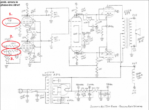 1946 Fender Pro Schematic showing three inputs. Ray Massie's influence?